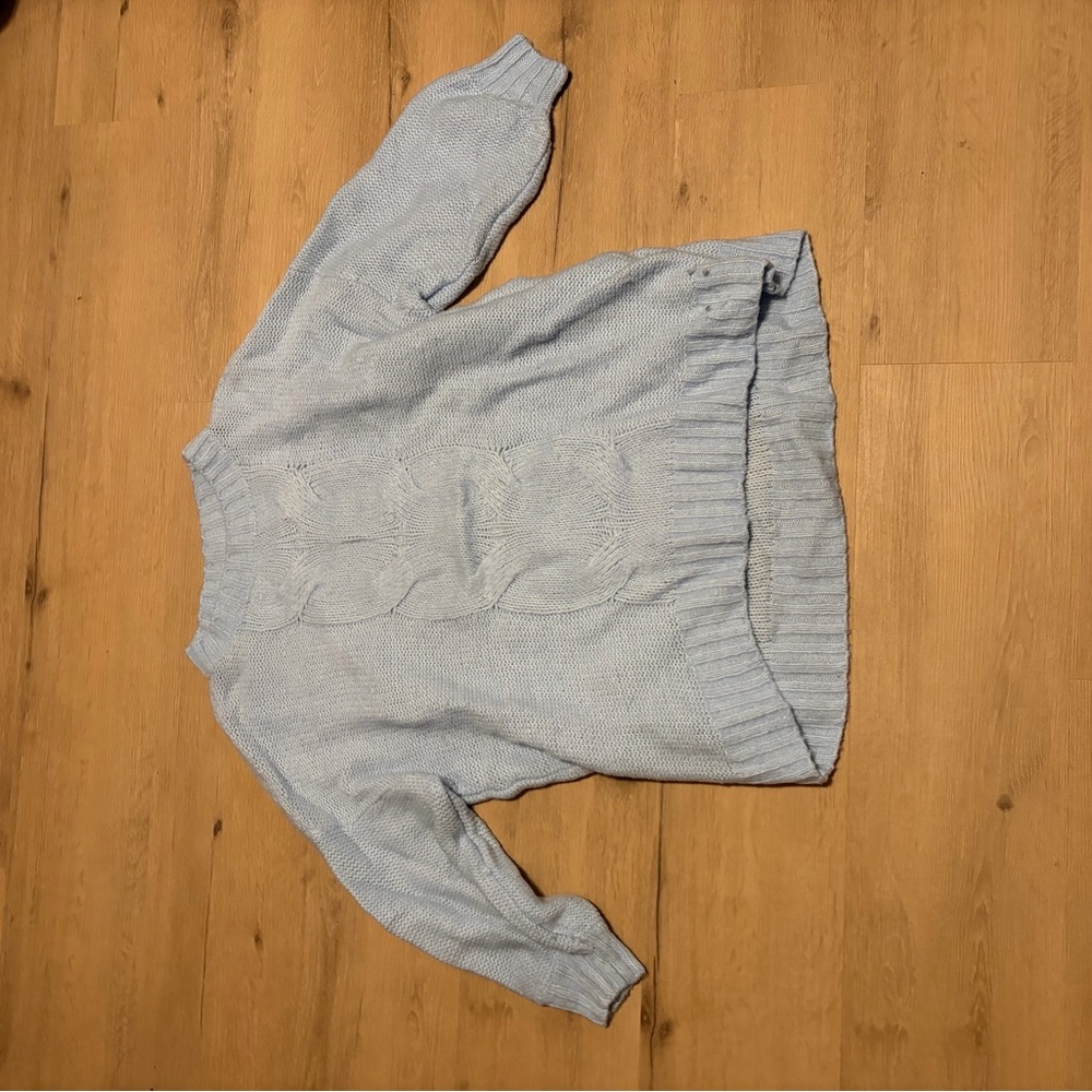 Aerie Soft Sky Blue Crew Neck Sweater
